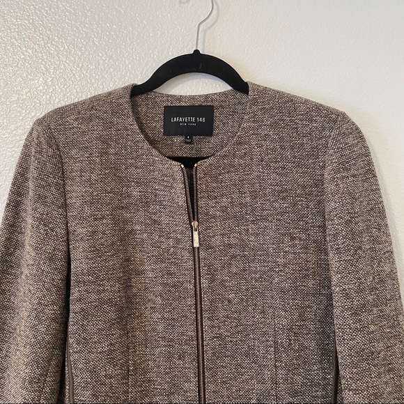 Lafayette 148 Brown Jacket 6 - Picture 3 of 10